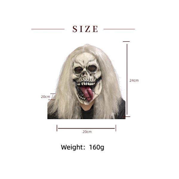 Halloween spöke mask skräck djävul läskig rolig maskerad prestanda latex skräck mask huvudbonad