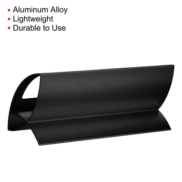 1 pakke aluminium navnkort samling display stativ Organizer for kontorpult, svart