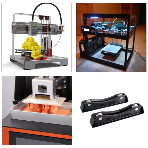2 stk 3D-skriverfilamentholder Justerbar 3D-skriverspoleholder Slitesterk 3D-skriverrekvisitabraketter for 3D-utskriftsmaterialer