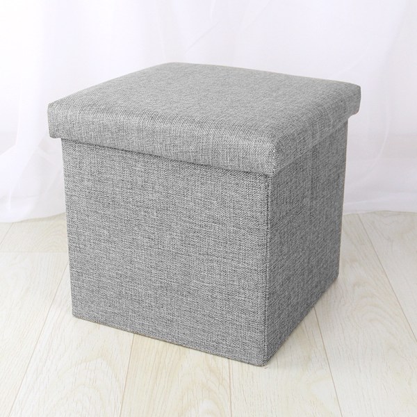 Förvaringsfåtölj Kub Vardagsrum Sovrum Hemmakontor Sovsal Liten Fotpall Förvaringsfåtölj Grå 30*30*30cm