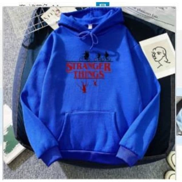 Stranger Things Hettegenser | Trykt Genser | Uformelle Unisex Fan Klær M khak