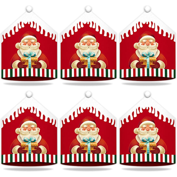 Julstolsöverdrag Julstolsöverdrag Julstolsöverdrag Julmatstolsöverdrag För Julfest Dekoration Hem,Kök Santa Claus