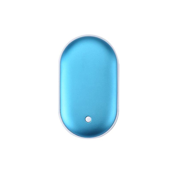2 Pak Genopladelige Håndvarmere USB Power Bank Elektrisk Lommevarmer - Hvid blue