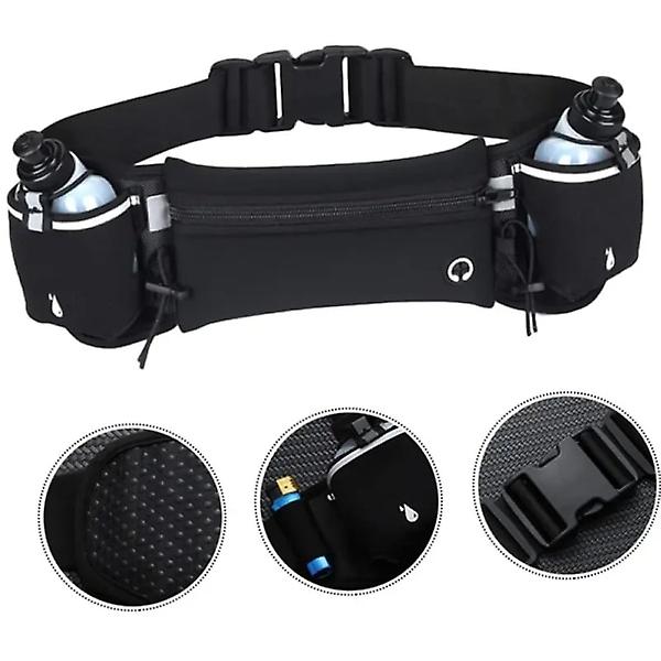 Running Belt with Bottles - Optimal Water Supply for Active Black