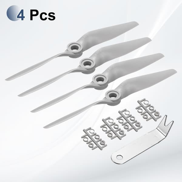 MECCANIXITY 5x5 tommer RC-propeller, 2-blads propellererstatning grå høyhastighetspropell med adapterringer og propellnøkkel for RC-fly 2 5" x 5" 2