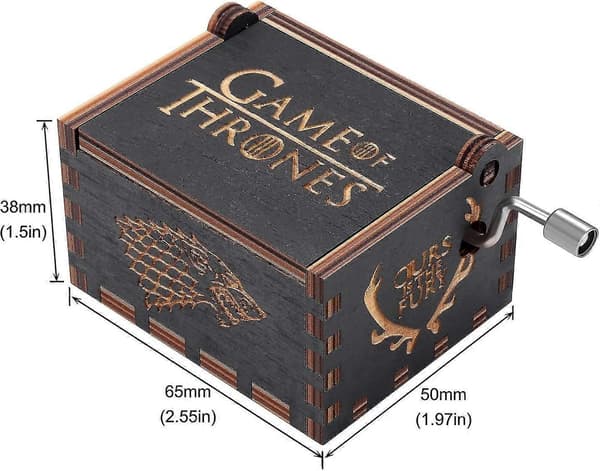 Game Of Thrones Træspilledåse, Antikke Udskårne Træhåndsving Spilledåser