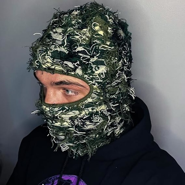 Kamouflage Balaclava Vinter Vindtät Hals Varm Unisex Utomhusmössa