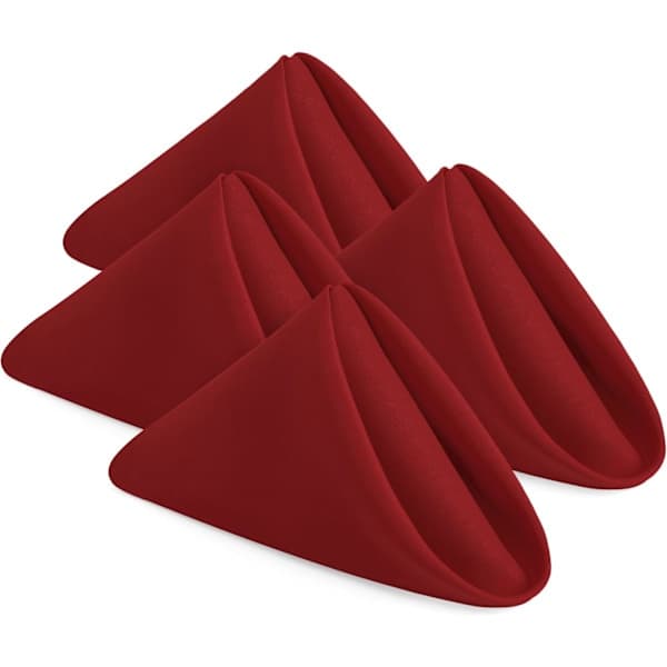 Stofservietter - 24-pak, genanvendelige (rød, 43 x 43 cm) Vinrød Wine Red