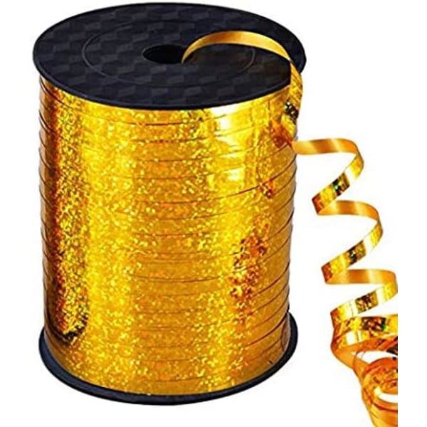 500 yards gullkrympet krøllebånd skinnende metallisk ballongstrengrull gaveinnpakningsbånd til festfestivalen Kunsthåndverksdekor