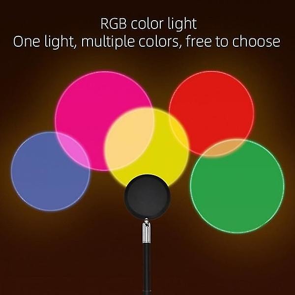 Bordlampe \"Sunset\" med 16 RGB farver fjernbetjening Sort