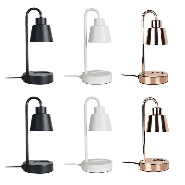 Aromaterapi Smeltende Voks Natlampe Dæmpbar Bordlampe Lysvarmer sort 220v black