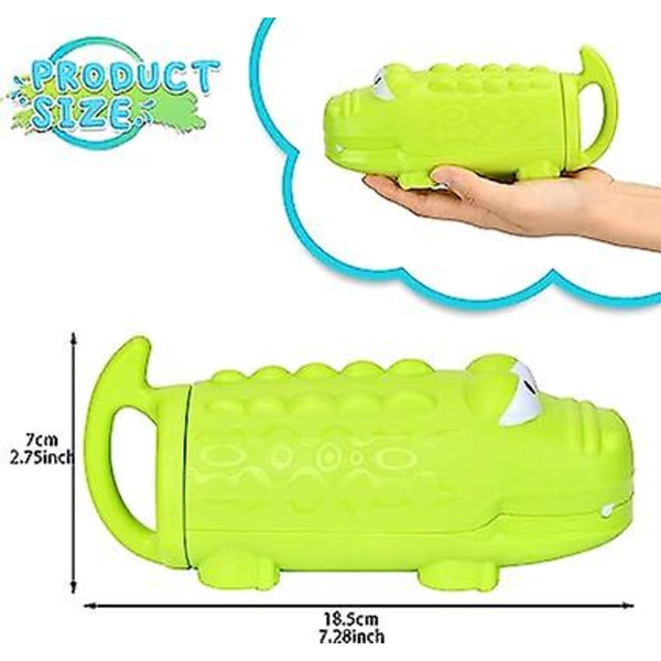 Vattenpistol, Vattenpistol för barn, 2-pack Vattenpool Sommarleksak med, Poolleksak, för Utomhuspool, Trädgård och Strand (Krokodil)