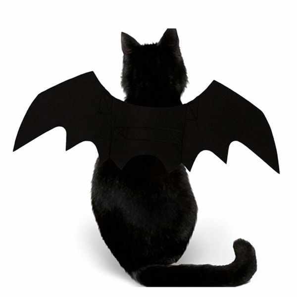 Katteflagermusvinger til Halloween festdekoration, hvalpehalsbånd fører Cosplay flagermuskostume,Sød kattehvalptilbehør