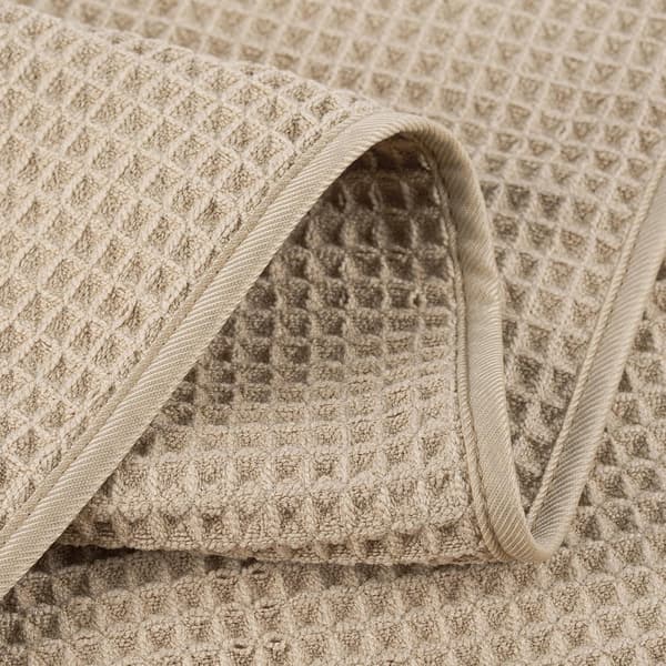 Mikrofiber fnugfri håndklæde, 40 x 70 cm, 4-pak (vaffelvævet) Coffee