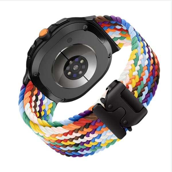 40/44 mm flätad elastisk fallskärmsspänne nylonrem kompatibel med Samsung Galaxy Watch 8 Classic kamouflage Camouflage