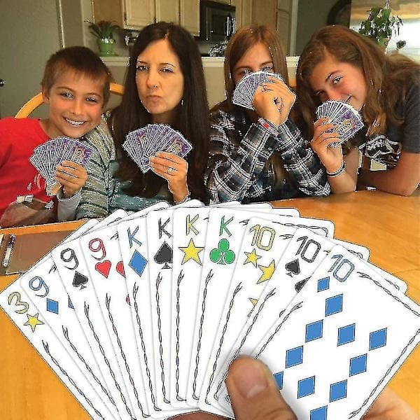 Five Crowns -korttipeli perhekorttipeli - hauskoja pelejä perheilloille lasten kanssa (Hy)