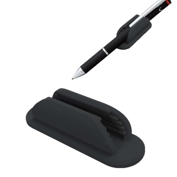 Silikon penneholderklips - 2-pakning svart Black