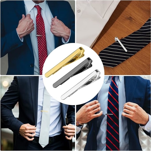3 stk. slips klips slips klips til mænd slips clips til mænd sæt slips klip sæt slips clips til mænd Daglig bryllupsdag Business Fars dags gaver