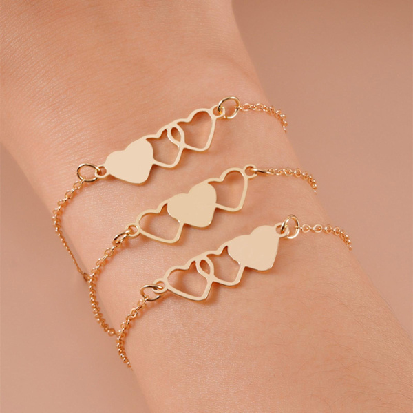 3 st/set Systrar Armband Distans Matchande Armband Syster Gåvor För Jul