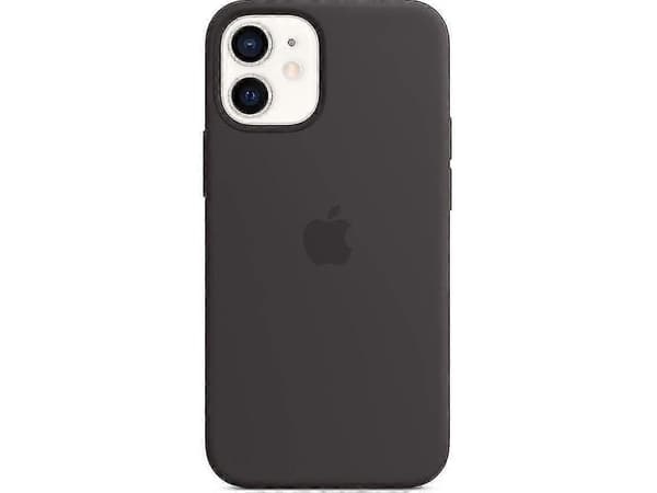 Silikonecover til iPhone 12 Mini med MagSafe - Beskyttende Stødsikkert Cover Sort Black