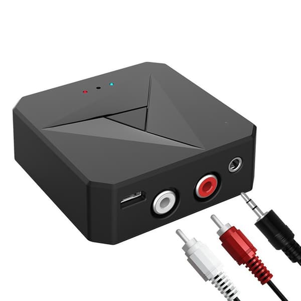 NFC Bluetooth-kompatibel mottaker sender 2-i-1 USB-lydadapter 3,5 mm AUX RCA musikkstereo
