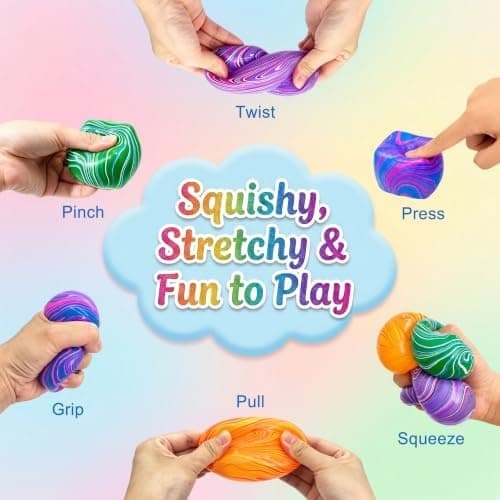 4-pakning stresskuber squishy-leker i bulk, 5 cm høydensitets kube fidget-leker
