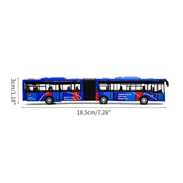 Realistisk stadsbuss dra tillbaka leksaker barn modell leksak brädspel bästa present blå Blue