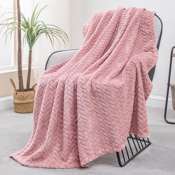 1 stk stort fleeceteppe til sofa, rosa | 127x178 CM, mykt pustende luftig teppe. pink