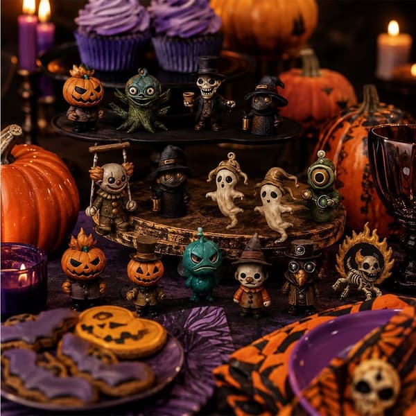 Halloween Nedtællingskalender Blind Boks 7 Nætter Advent Mini Figurer 7