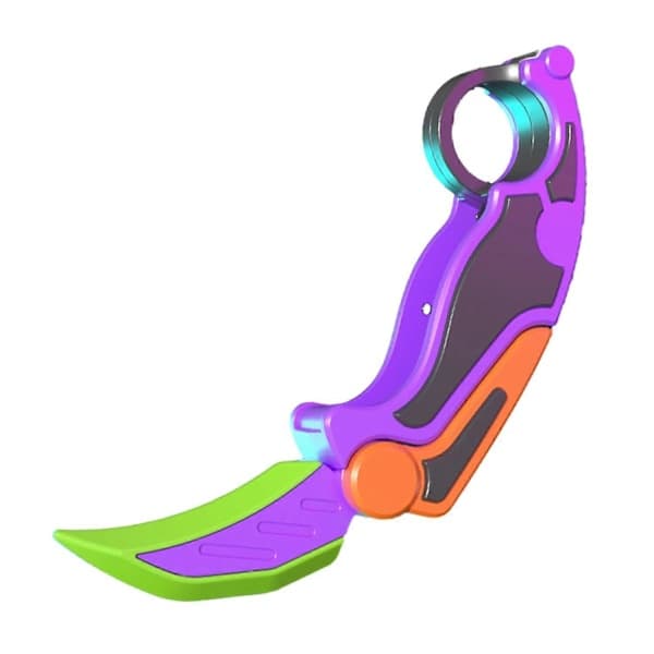 Dekompression Fidget Leksaker för Tonåringar Vuxna 3D Gravity Plast Kniv Modell Fingertoppsleksak Lila purple