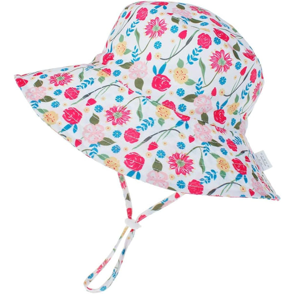 Baby aurinkohattu 50+ UPF leveälierinen rantakauhahattu Lasten pojille Tytöille Kesä hengittävä kalastajan hattu