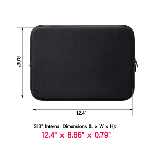13-tommers laptop-omslag kompatibel med 2022 2021 MacBook 13,6" M2 A2681, 13,3 Air Pro M1 A2337 A2338 A1706 A1708 A2159 A2179 A2251 A2289 (svart)