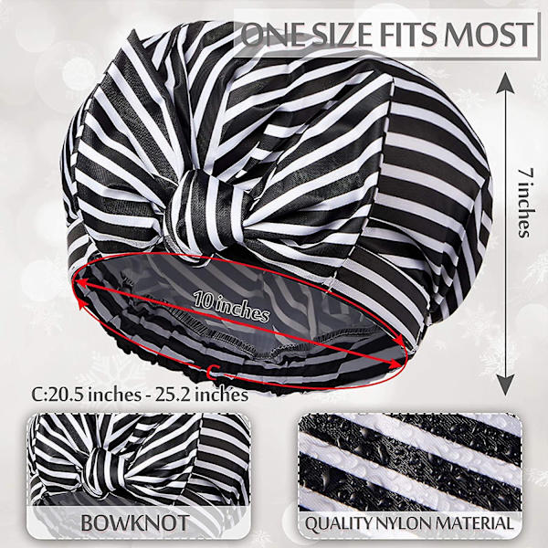 2 stk dusjhetter for kvinner, vanntette gjenbrukbare dusjhette for hår med elastisk kant turban dusjhette for bad
