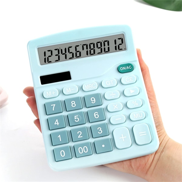 Digit Solar Scientific Calculator Taloustoimiston tietokonelaskimet Suuren näytön toimistolaskimet Söpö laskin (väri: vihreä)