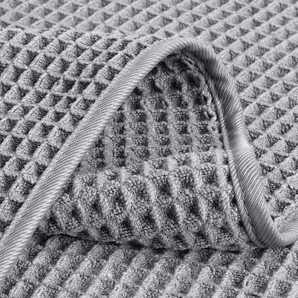 Mikrofiber fnugfri håndklæde, 40 x 70 cm, 4-pak (vaffelvævet) gray
