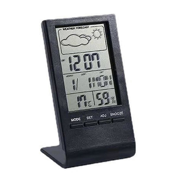 Inomhus- och utomhustermometer, inomhus- och utomhushygrometerbarometertermometer, digital klockalarm med utomhussensorvisning