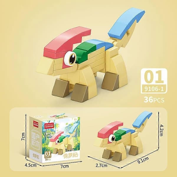 Dinosaur Serie Byggeklods Mini Dyrepynt Model Samle Byggeklods Legetøj Til Drenge Piger Pædagogisk Legetøj 1