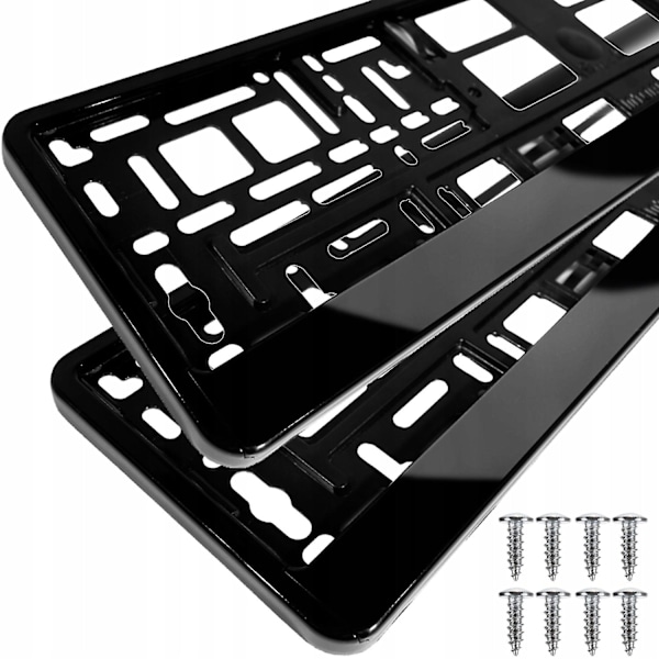 License Plate Holder - Black - 2 Pieces