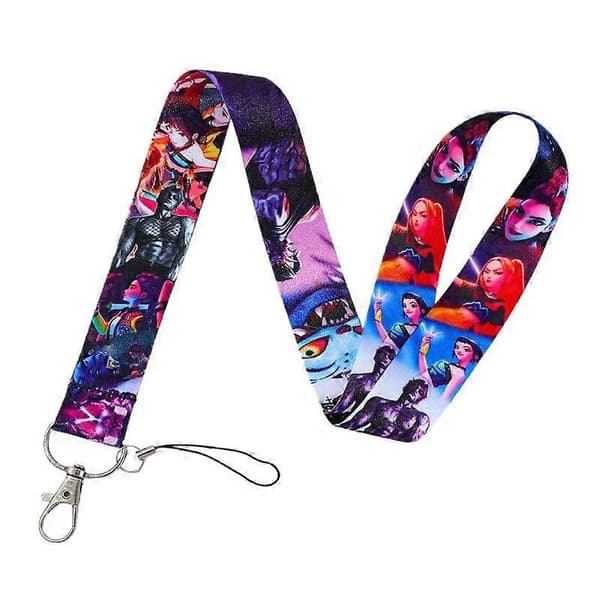 Anime Kpop Demon Hunters Lanyard Kortholder Halsrem Nøglering Gave til Studerende Venner