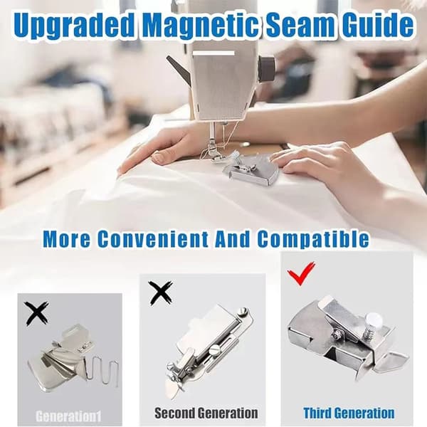 Magnetisk sömnadsguide: Symaskinstillbehör för perfekta stygn