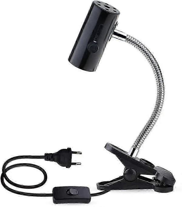 E27 lampeholder til terrarium med 1,8 m kabel og metalklips