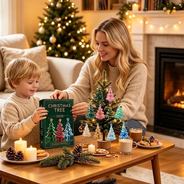Adventskalender 2026 24 dager julekalender 2D-dekorasjon