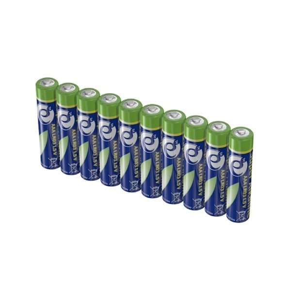 Alkaliske 1,5V AAA-batterier – 10-pakning med høy ytelse