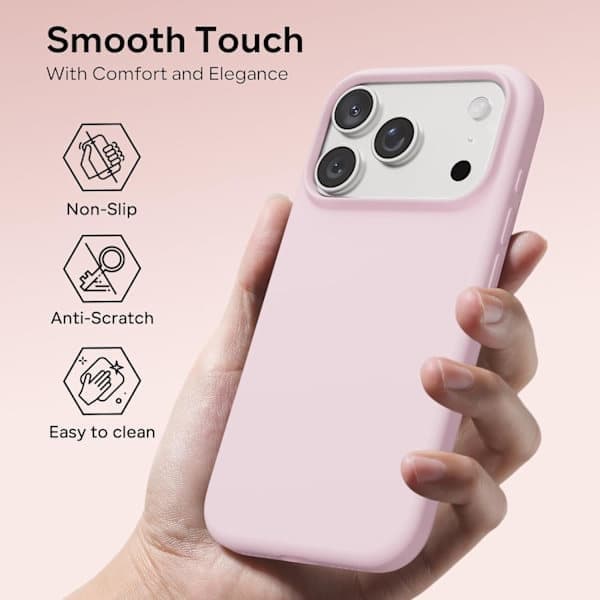 Flydende silikonecover til iPhone 17 Pro, stødsikkert blødt telefoncover, fuld beskyttelse, orange orange iPhone 17 Pro Orang iPhone 17 Pro Orange