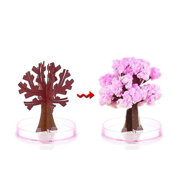 Magisk voksende papir Sakura krystalltre - Kirsebærblomst skrivebordsleke
