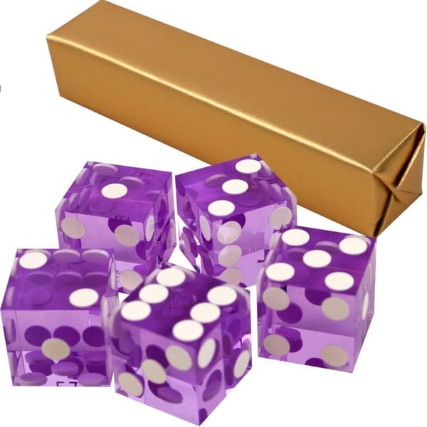 5 x perfekta 19MM precisionskasinonoteringar (lila) purple