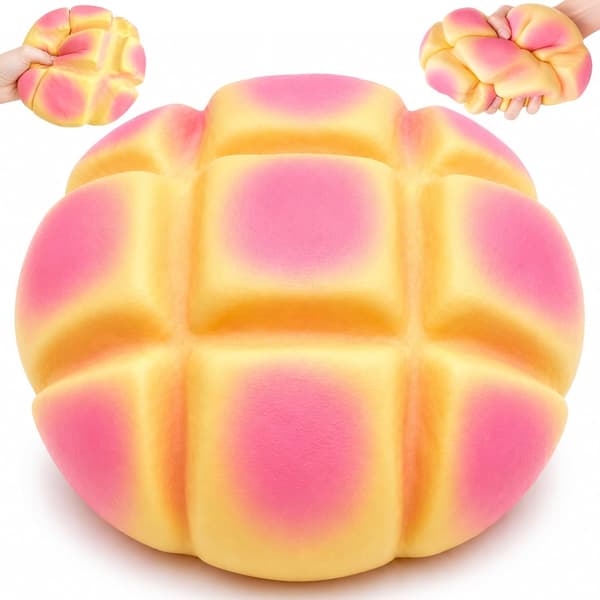 Kjempe ananasball Squishy, duftende sensorisk leketøy for voksne stresslindring (1 stk, 17*7 cm) pink