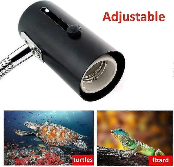 E27 lampeholder til terrarium med 1,8 m kabel og metalklips