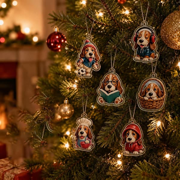 Basset Hound Adventskalender 2026, 24-dagars nedräkning blindlåda