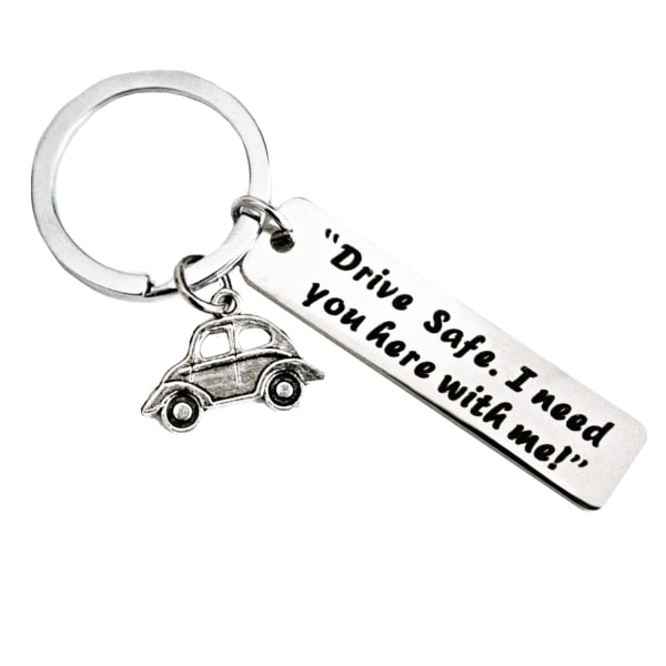 Bilnyckelring - Drive Safe nyckelring för män - Godkända körprovspresenter till pojkvän eller make - Pappa Födelsedagspresenter